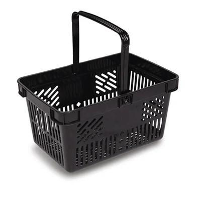 Customized Color and Logo Supermarket Plastic Shopping Basket for Sale