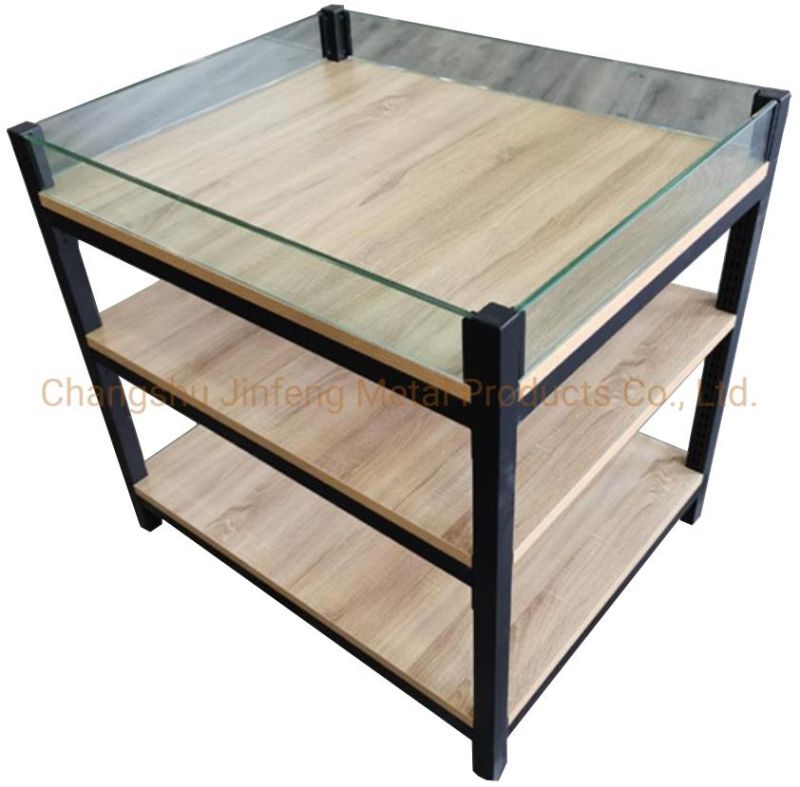 Promotion Booth Table Multilayer Solid Board Display Counter for Supermarket and Store