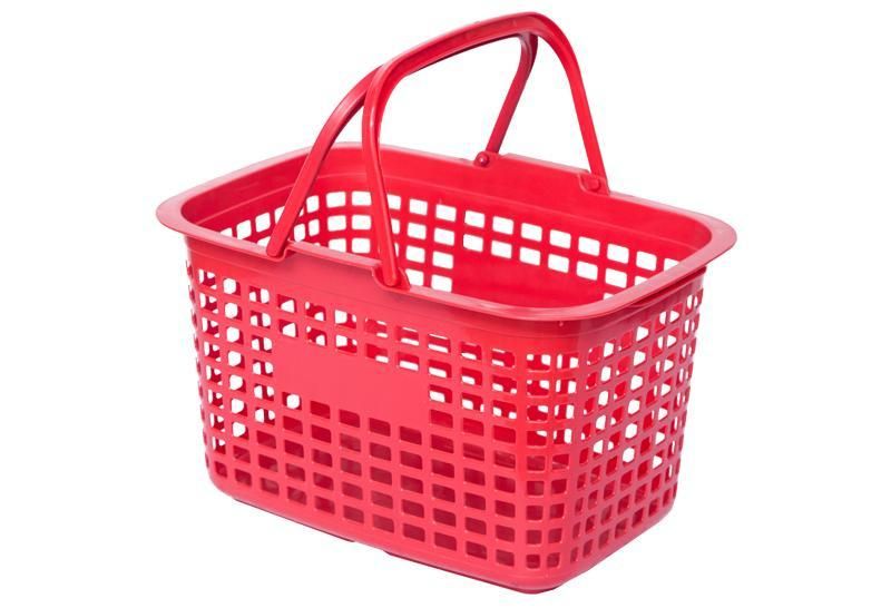 Cheaper Plastic Supermarket Basket Japanese Hole Portable Hand Shopping Basket