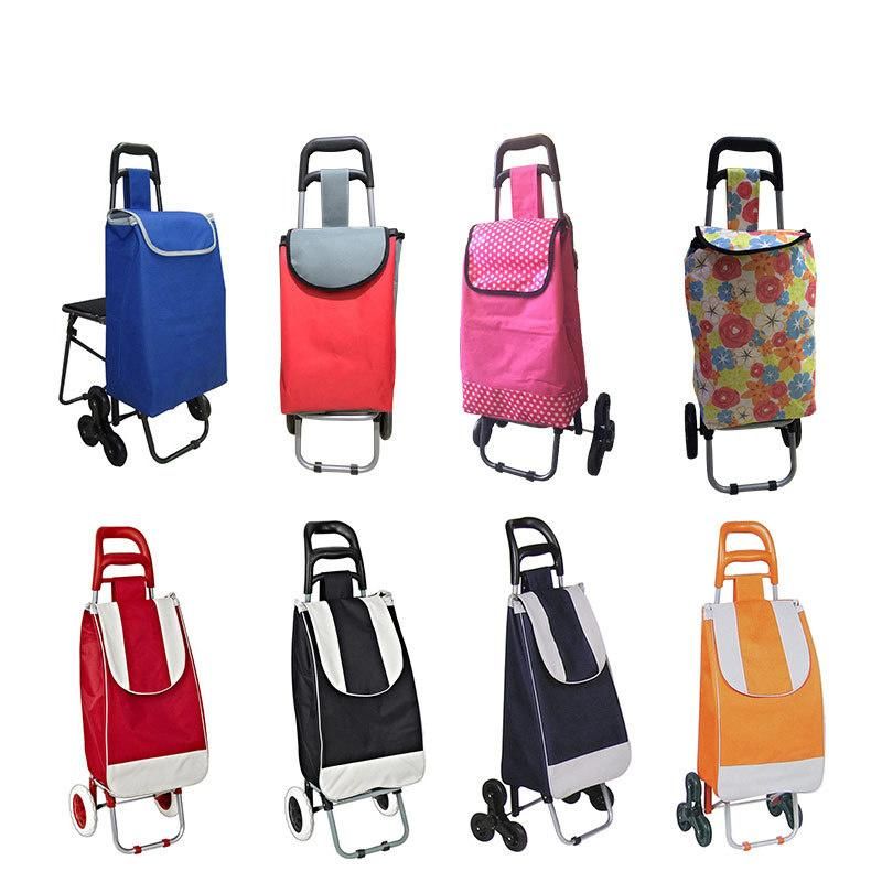 Supermarket Lightweight Portable Travel Folding Trolley Shopping Bag Cart