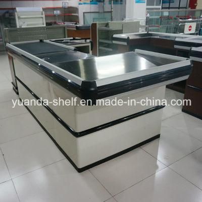 Supermarket Automatic Design Cashier Metal Checkout Counter