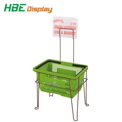 Metal Grocery Shopping Basket Support