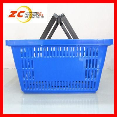 Supermarket Wire Mesh Stacking Metal Shopping Basket