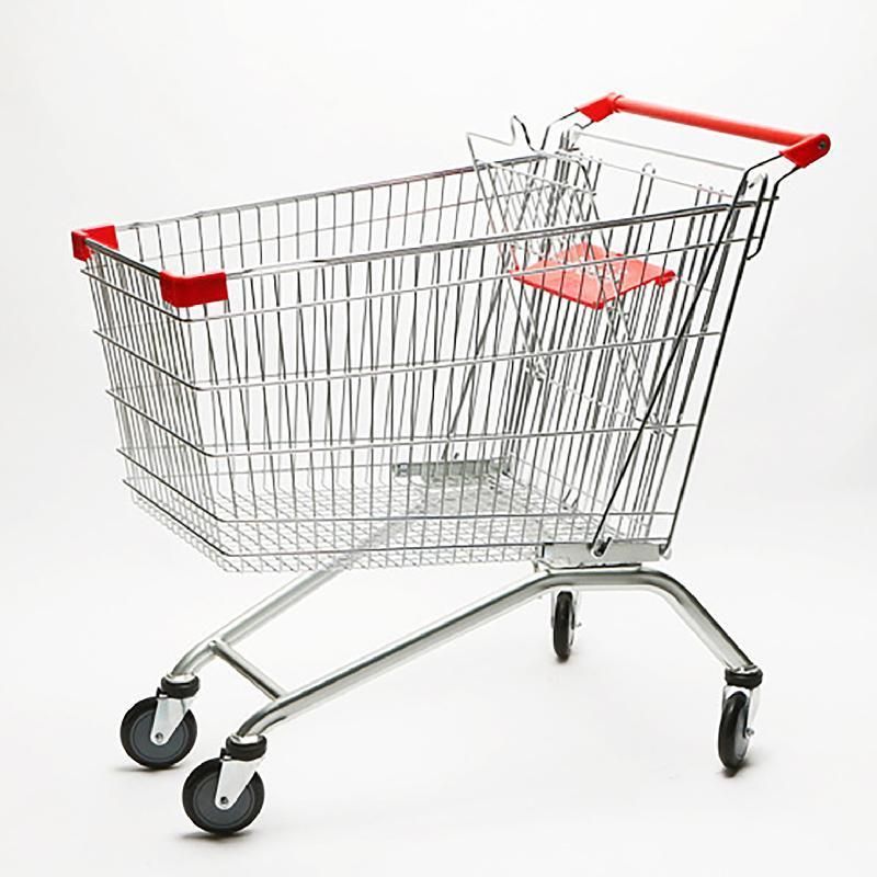 Beautiful Custom Serviceable Metal Supermarket Cart Shopping Trolley