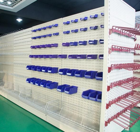 Plastic Bin Hanging Display Shelf Louvered Tool Store Shelf