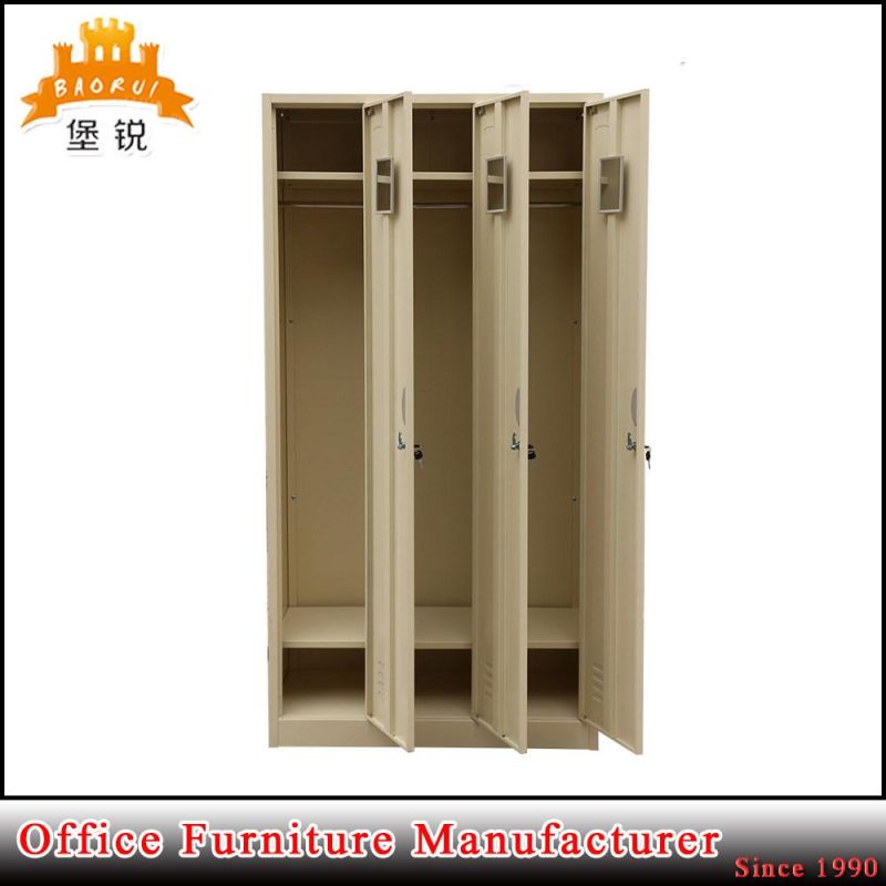 Jas-026 China Made Manufacture 3 Door Metal Bedroom Furniture Steel Wardrobe