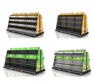 Strong Metal Supermarket Fruit and Vegetable Display Rack