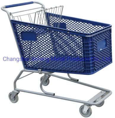 Superamrket Shopping Trolley Shopping Carts with Steel and Plastic