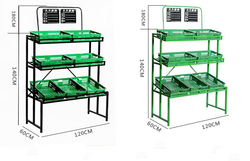 Vegetable Rack Supermarket Fruit and Vegetable Display Rack Shelving