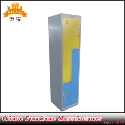 Jas-015 Cheap Staff Changing Room Clothes Steel Z Shape Locker