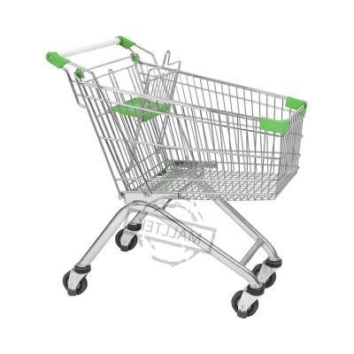 Good Quality Shopping Dimensions 4 Wheels Supermarket Metal Cart Trolley