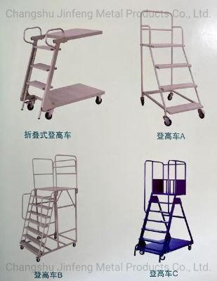 Supermarket Warehouse Movable Stair Climbing Truck Ladder Truck Ladder Cart