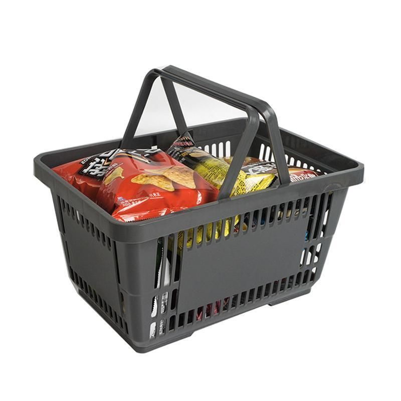 Hand Basket Customized Color Supermarket Plastic Shopping Basket