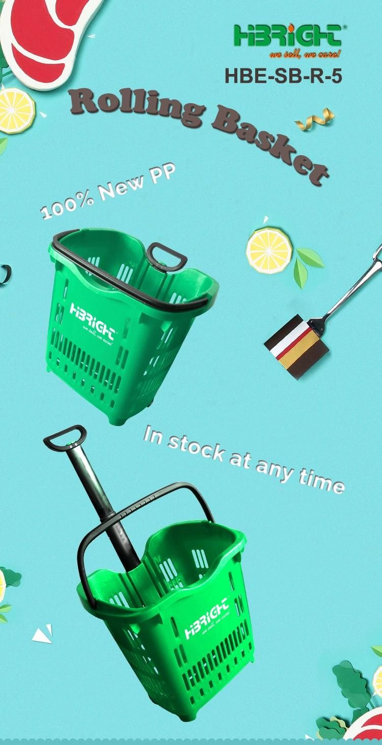 Recyclable Plastic Supermarket Shopping Baskets for Sale