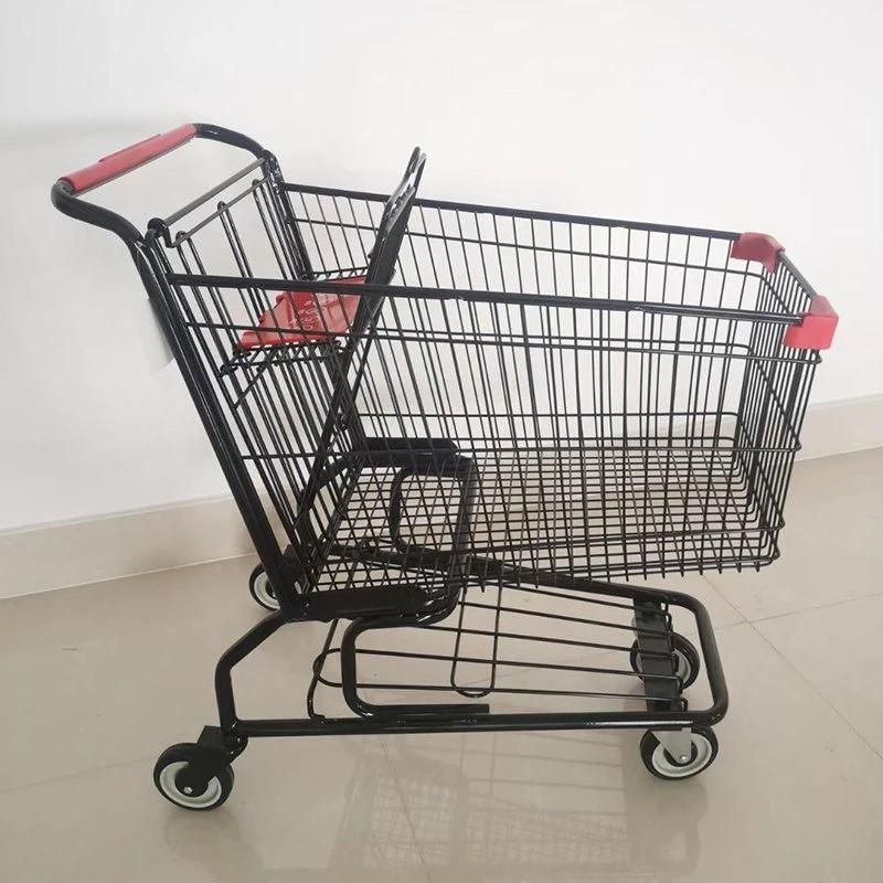 Supermarket with Colorful Shopping Carts