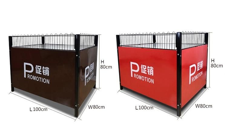 Foldable Promotion Display Stand with Wheels for Supermarket