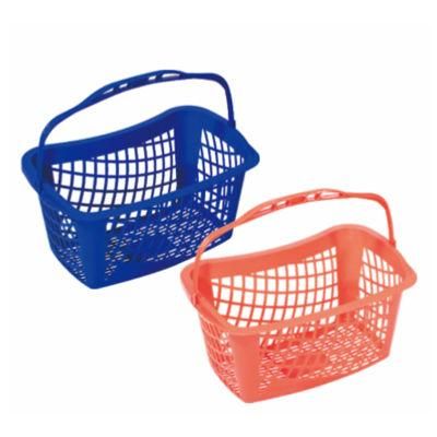 Wholesale Plastic Material Supermarket Basket Arc Plastic Handle Shopping Basket