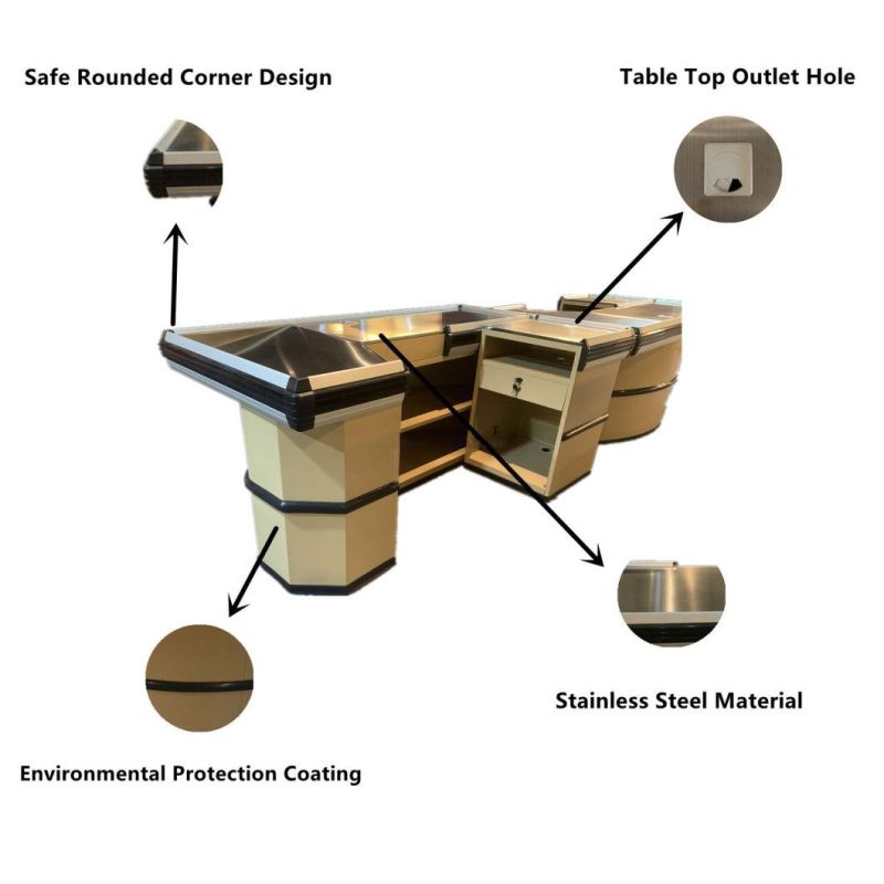 Supermarket Design Retail Shop Cashier Counter for Sale
