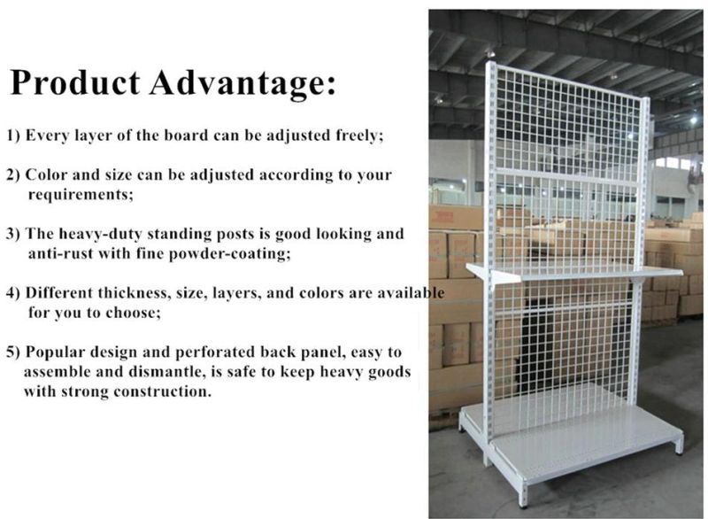 Ce Proved Double Sided 4 Layers Supermarket Shelf / Gondola Shelf