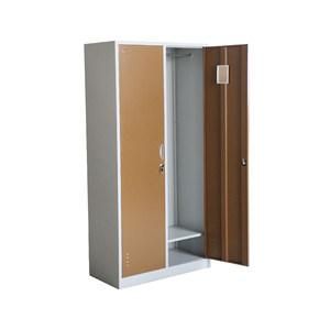 Two Swing Door Gym Steel Cabinet Wardrobe Locker