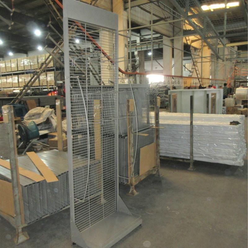 Single Side Store and Exhibition Iron Grid Wire Mesh Satnd Shelf