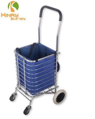 Factory Lightweight 4 Wheels Aluminum Folding Carts Foldable Shopping Trolleys