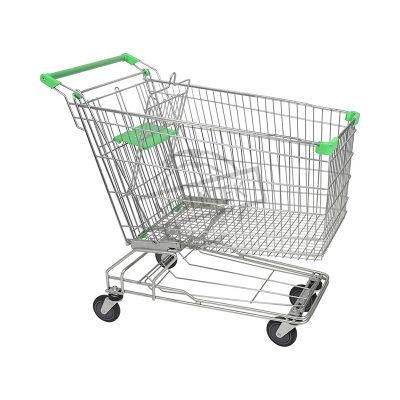 Durable Metal Powder Coating Large Capacity Shopping Trolley