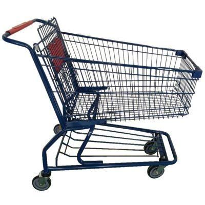 Sale Four-Wheeled Supermarket Grocery Shopping Cart Heavy Duty Shopping Trolley