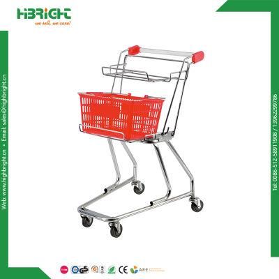 Two Ttiers Basket Shopping Trolley for Supermarket