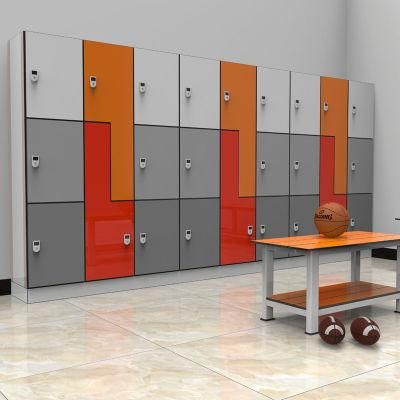 Changing Rooms Excellent Locker System High Pressure Laminate Locker, High End Material Waterproof Fireproof Hospital HPL Locker/