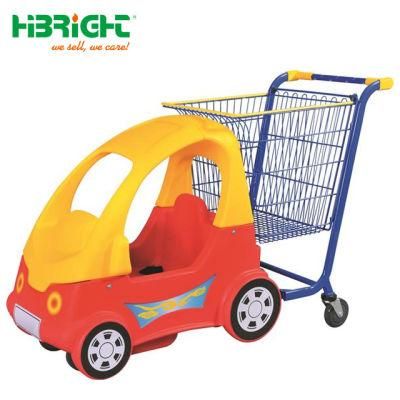 Supermarket Kiddie Shopping Trolley Cart with Plastic Front Car