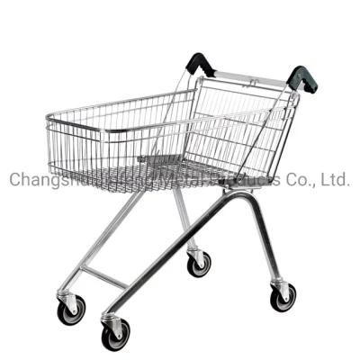 Supermarket Equipment Metal Shopping Carts Trolleys with Wheels Jf-T-007