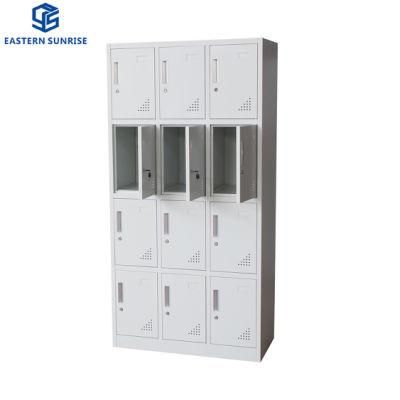 12 Door Metal Steel Iron Clothes Wardrobe Locker