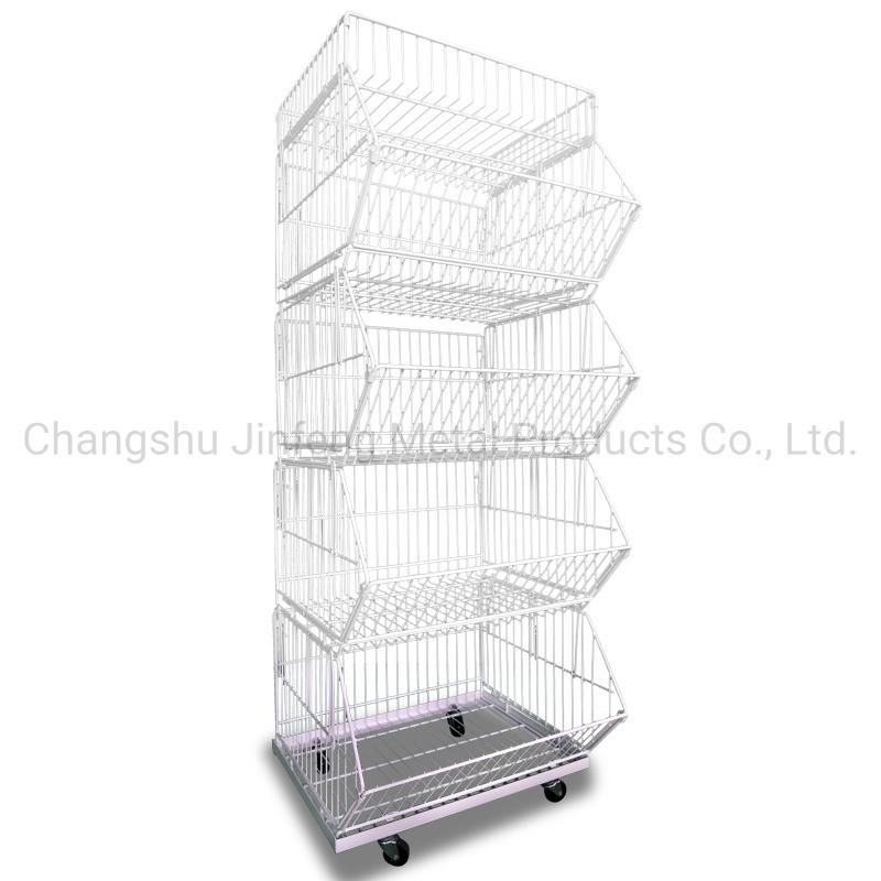 Multi-Layer Metal Wire Stackable Rack Storage Shelves Wire Display Basket