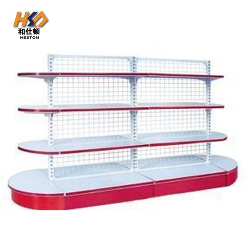 Double Side Rack with Plastic Box Snack Shop Stand with Storage Bins Wooden Scattered Snacks Supermarket Shelf