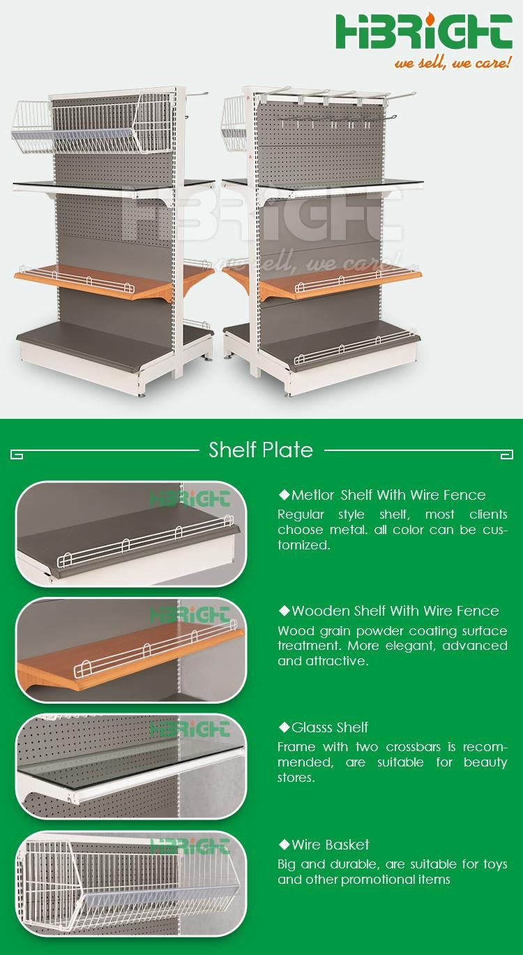 Wooden Metal Supermarket Shelf