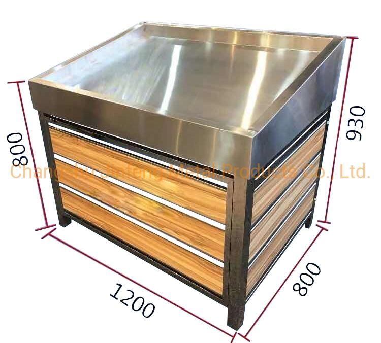 Supermarket Display Stand Wooden Fruit and Vegetable Display Rack