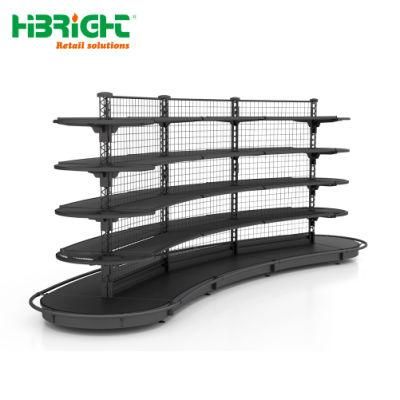 Retail Shop Round Wire Gondola Shelving System Grocery Store Supermarket Shelving