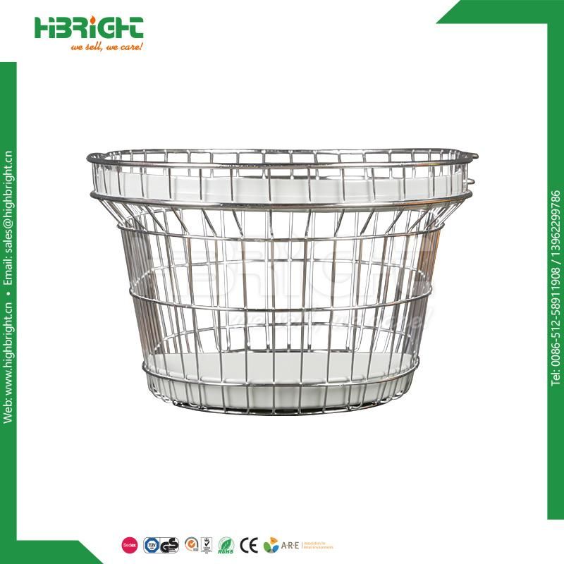 Metal Wire Round Oval Shopping Basket for Pharmacy Store