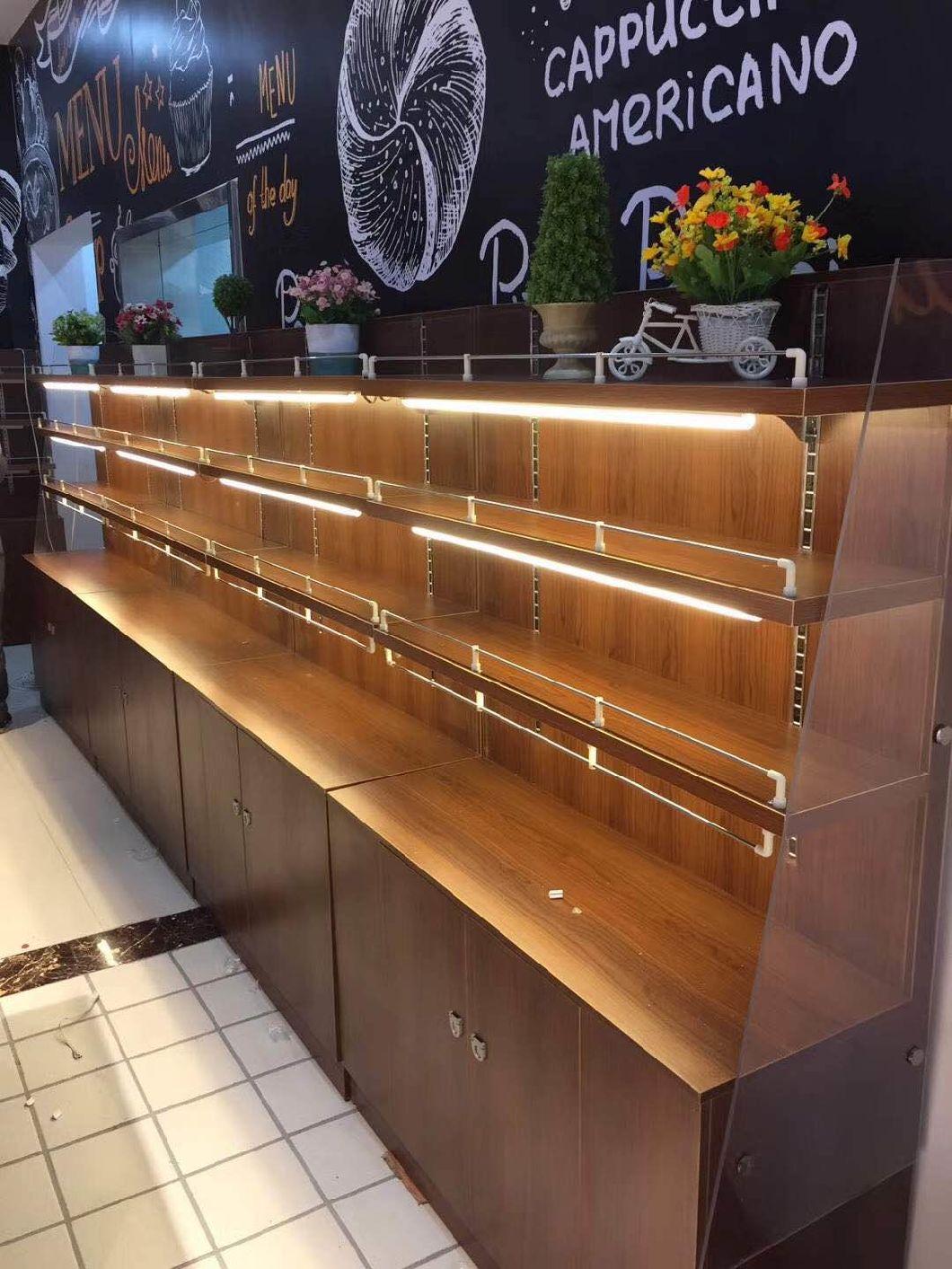 Hot Design Eco-Friendly Free Standing Bread Display Case for Bakery Shop