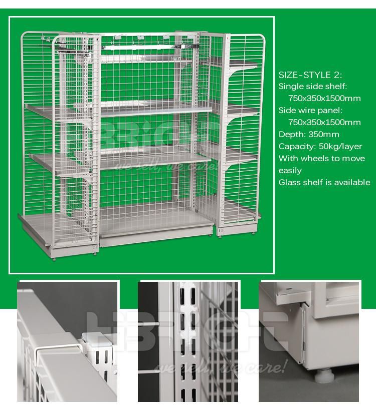 Double Side Metal Moved Convenience Store Shelf