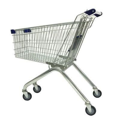 Chinese Supermarket Metal Shopping Folding Platform Trolley Shopping Cart