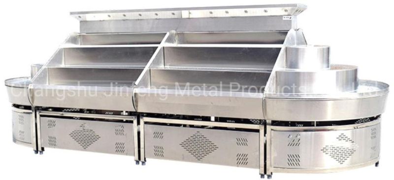 Supermarket Display Rack Vegetable Stand with Spray System