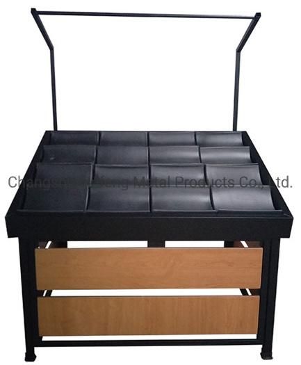 Supermarket Equipment Wooden Display Rack Convenience Store Fruit Display Shelves