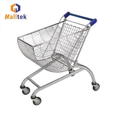 High Quality Round Basket Shape Metal Supermarket Shopping Cart