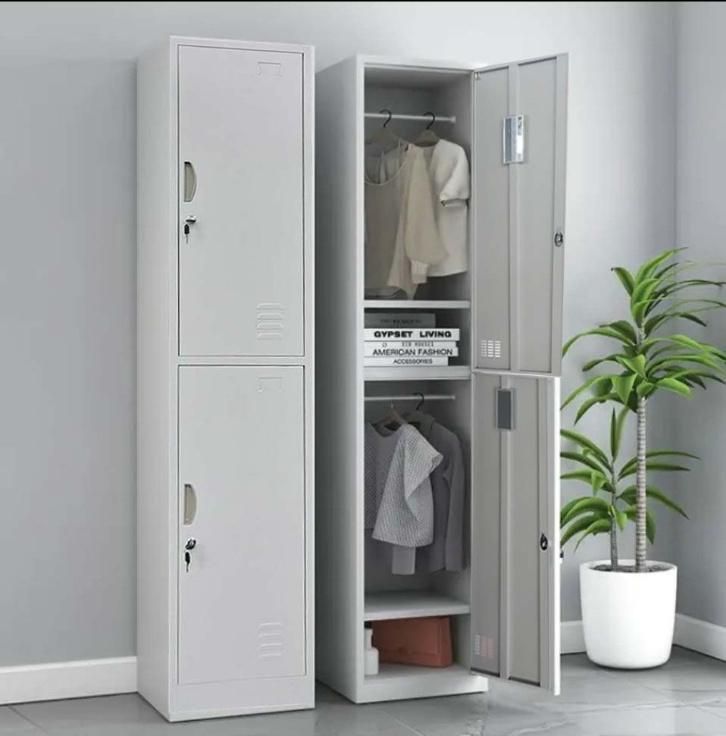 Metal DIY Furniture 2 Doors School Metal Clothes Storage Cabinet Steel Locker