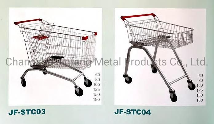 Supermarket Equipment Metal Shopping Carts Store Trolleys with Wheels