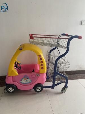 Supermarket Children Kid Shopping Cart with Toy Car