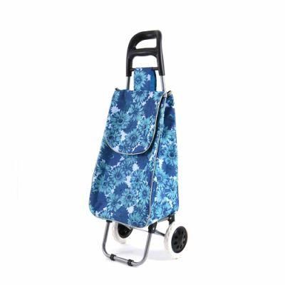 Printing Supermarket Grocery Foldable Shopping Trolley Bag