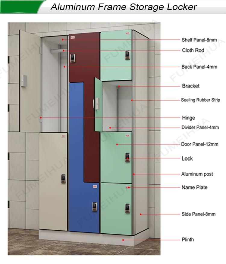 Phenolic Compact Laminate HPL Locker for Gym School